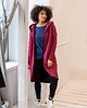 bluza z kapturem damska Płaszczobluza No.2 Burgund
