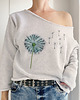bluza bez kaptura damska Dmuchawiec Szara bluza cięta Bez ściągaczy