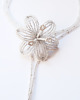chokery Srebrno-biała lilia - naszyjnik choker