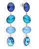 kolczyki swarovski Srebrne kolczyki z niebieskimi owalami Swarovski