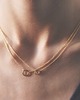 złote naszyjniki 16k Gold Plated Little Karma Necklace