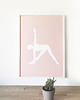 plakaty Plakat YOGA Trójkąt różowy