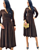 sukienki midi damskie Czekoladowa elegancka sukienka  midi draperia r 36-56