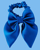 gumki do włosów Gumka jedwabna, scrunchie, frotka z kokardą królewski chaber