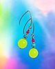 kolczyki z kamieniami Kolczyki : FLUO summer collection ::  duże kule