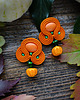 kolczyki soutache Dynie- jesienne kolczyki soutache