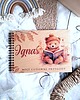 notatniki i albumy ALBUM NA ZDJĘCIA miś z książką,personalizowany, prezent na Roczek, Chrzest