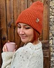 czapki damskie Czapka beanie  ruda  100% merino