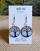 kolczyki drewniane Magia drzew, kolczyki ręcznie malowane