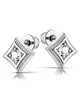 kolczyki srebrne Modena - Srebrne kolczyki z białym topazem