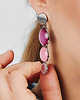 kolczyki szklane Potrójne kolczyki o perłowym blasku Meyra e6/m27