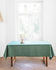obrusy i serwetki Lniany obrus z listwą heavy EUCALYPTUS GREEN