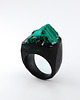 pierścionek z żywicy Pierścień z malachitem