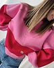 bluza bez kaptura damska Candy / bawełniana bluza różowo-czerwona