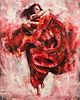 plakaty FLAMENCO 40x50 Plakat tancerki na płótnie w ramie