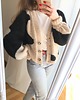 swetry damskie  Ręcznie robiony sweter w łaty 100% wełna handmade