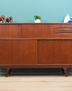 szafki Highboard tekowy, duński design, lata 60, produkcja: Dania