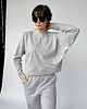 bluza bez kaptura damska Bluza Art grey z poduchami