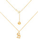 chokery Pozłacany choker pancerka ze znakiem zodiaku Koziorożec