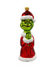 ozdoby choinkowe Bombka choinkowa: Grinch w płaszczu Mikołaja: błyszczący