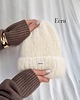 czapki damskie Puszysta czapka Cloud wełna merino alpaka *ecru*