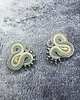kolczyki soutache Kolczyki małe sutasz miętowe