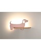 lampy do pokoju dziecka Lampa kinkiet półeczka LED różowy piesek Dog