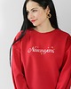 bluza bez kaptura damska Czerwona bluza świąteczna "Nawzajem"
