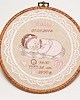 obrazy i plakaty do pokoju dziecięcego Haftowana personalizowana metryczka, pamiątka narodzin w oprawie 20 cm