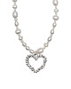 srebrne naszyjniki Naszyjnik Serce Otulenie perły