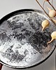 pojemniki na biżuterię Duża taca 30 cm - black silver