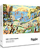puzzle dla dzieci FIGGLE Puzzle 1000 Letnie przygody. Ilustracja: Karol Banach