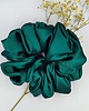 gumki do włosów Scrunchie satyna emerald green