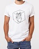 t-shirty męskie Koszulka biała  męska Serce