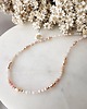 chokery Naszyjnik Choker z opalem i perłą naturalną