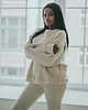 bluza bez kaptura damska Oh sweatshirt beige konopia