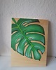 obrazy Monstera na drewnie