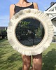 lustra stojące i wiszące Lustro boho ścienne makrama, 45 cm, okrągłe lustro wiszące