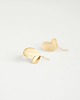 kolczyki złote Kolczyki złote 16k Gold Plated Leaf Shaped Studs