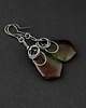 kolczyki wire wrapping Irsana - długie i delikatne kolczyki z agatami, wire-wrapping