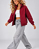 bluza bez kaptura damska Bluza  Na Zamek ,,IGA " BORDO