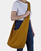 torby XXL Musztardowa torba hobo w stylu boho / vegan