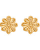 kolczyki pozłacane Złote kolczyki kwiatki