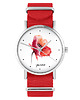 zegarki damskie Zegarek - Mak - czerwony, nylonowy
