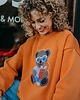 bluza bez kaptura damska Bluza  oversize Aperol Teddy