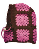 czapki damskie Czekoladowa komoniarka alpaka handmade, ręcznie szydełkowana zimowa czapka