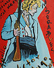 obrazy Oryginalny ręcznie malowany Portret Enjolras nędznicy les miserables