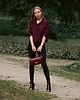 torby na ramię Torebka skórzana SOPHIA M burgund szewro GOLD