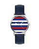 zegarki unisex Zegarek  mały - Pasy - skórzany, granatowy