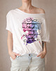 t-shirt damskie Poproszę kocyk Oversize Biały